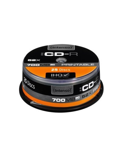 Intenso CD-R 700MB 52x Printable Tarrina 25Uds