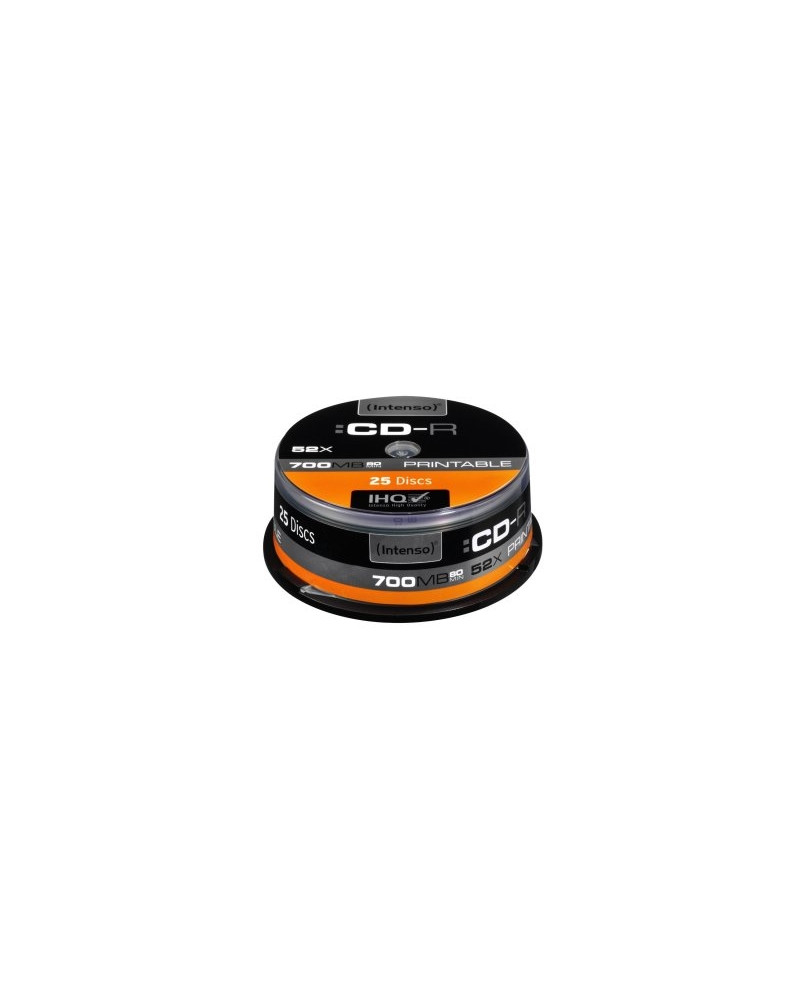 Intenso CD-R 700MB 52x Printable Tarrina 25Uds