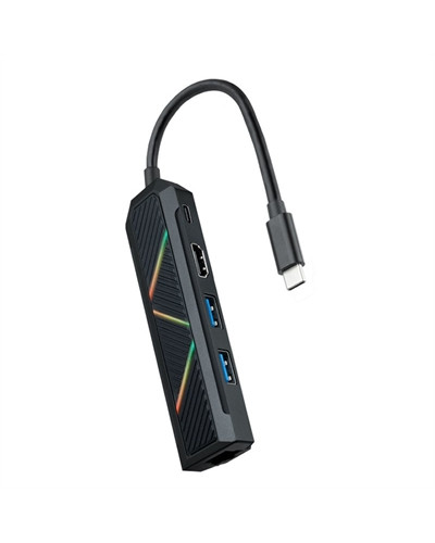 Nanocable Hub USB-C 5 en 1 USB-A+USB-C+HDMI+RJ45