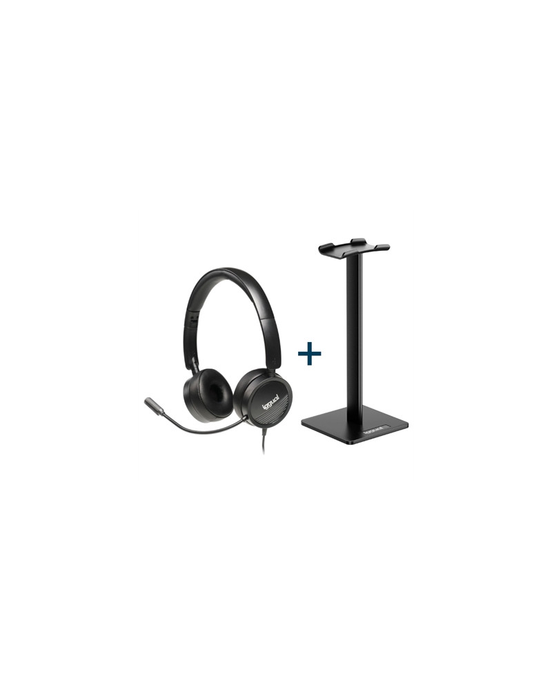 iggual Kit auriculares Dual Tech + soporte SA22