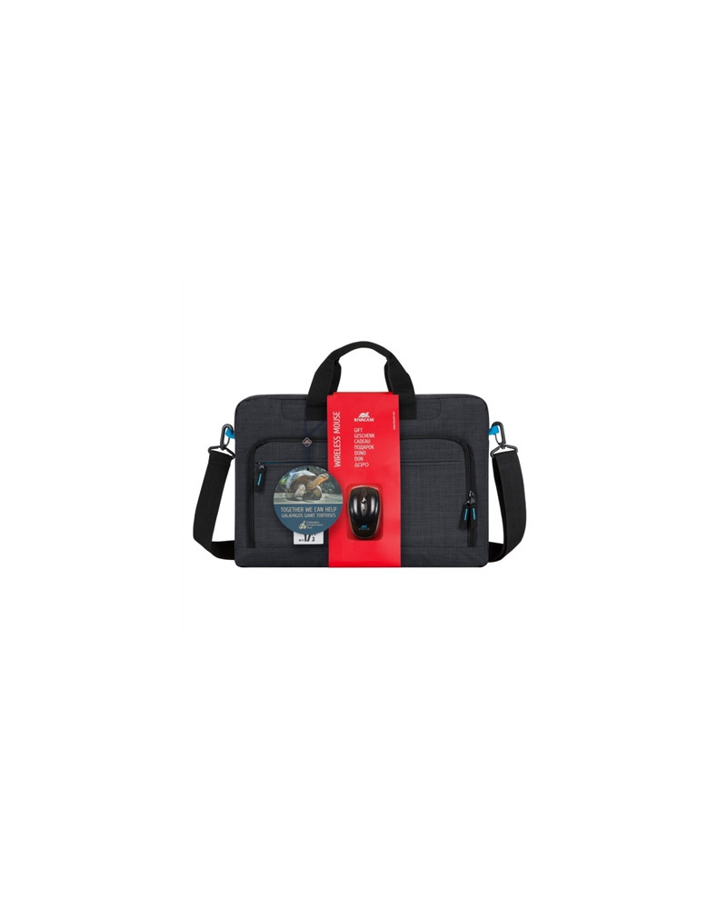 RIVACASE 8058 Bundle maletín 17,3" + ratón inal.