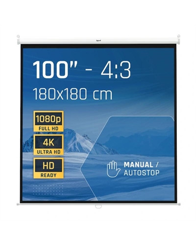 iggual Pantalla manual 4:3 100" 180x180 cm