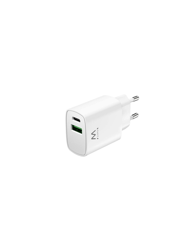 EWENT Cargador rapido Q3 20w Usb-C y Usb-A