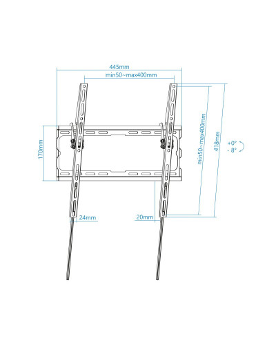 Tooq Soporte pared LP1071T-B incl pantallas 32-70"