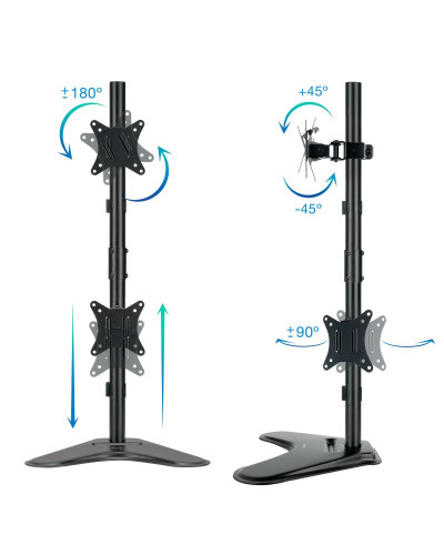 Tooq Soporte mesa DB1703TNV-B  2 brazos Vertical