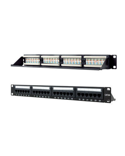 Nanocable Panel Parcheo 24P CAT.6A UTP 19"1U Dual