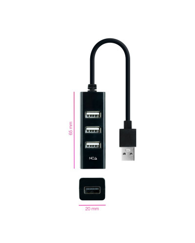 Nanocable Hub USB 2.0 con 4 Puertos de USB 2.0