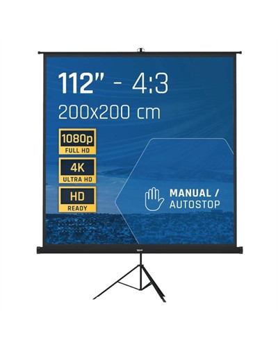 iggual Pantalla 112" 200x200 cm con trípode+bolsa
