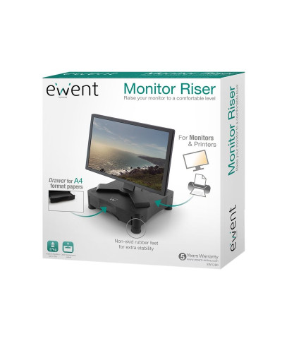 EWENT EW1280 Cajón plástico Elevador sopor/Monitor