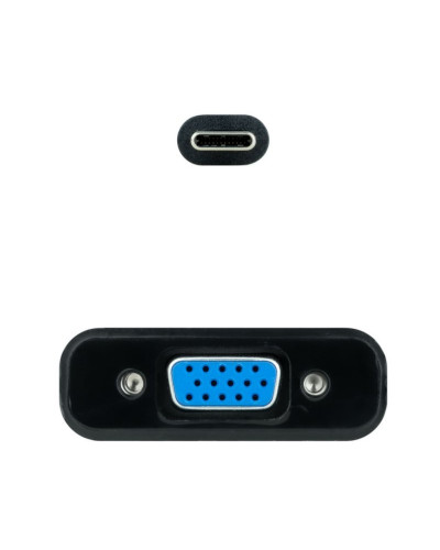 Nanocable Conversor USB-C/M a VGA/H Negro 10cm