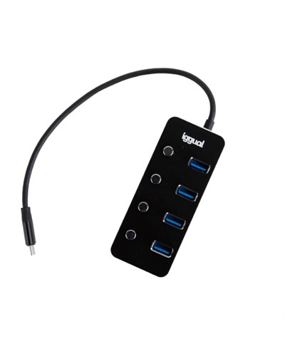iggual Hub tipo C x 4 puertos USB 3.1 4BUTTONS