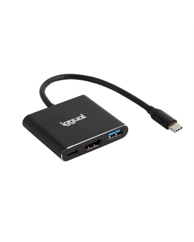 iggual Hub tipo C 3 en 1 HDMI USB3.0 PD100W
