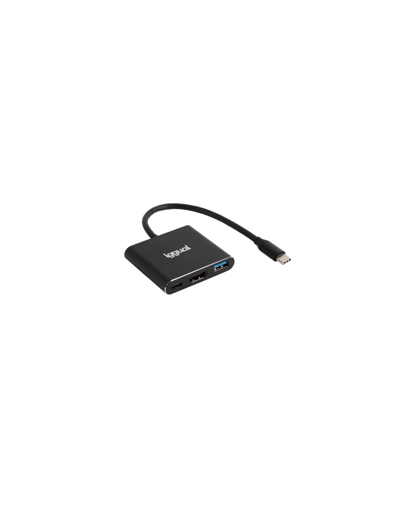 iggual Hub tipo C 3 en 1 HDMI USB3.0 PD100W
