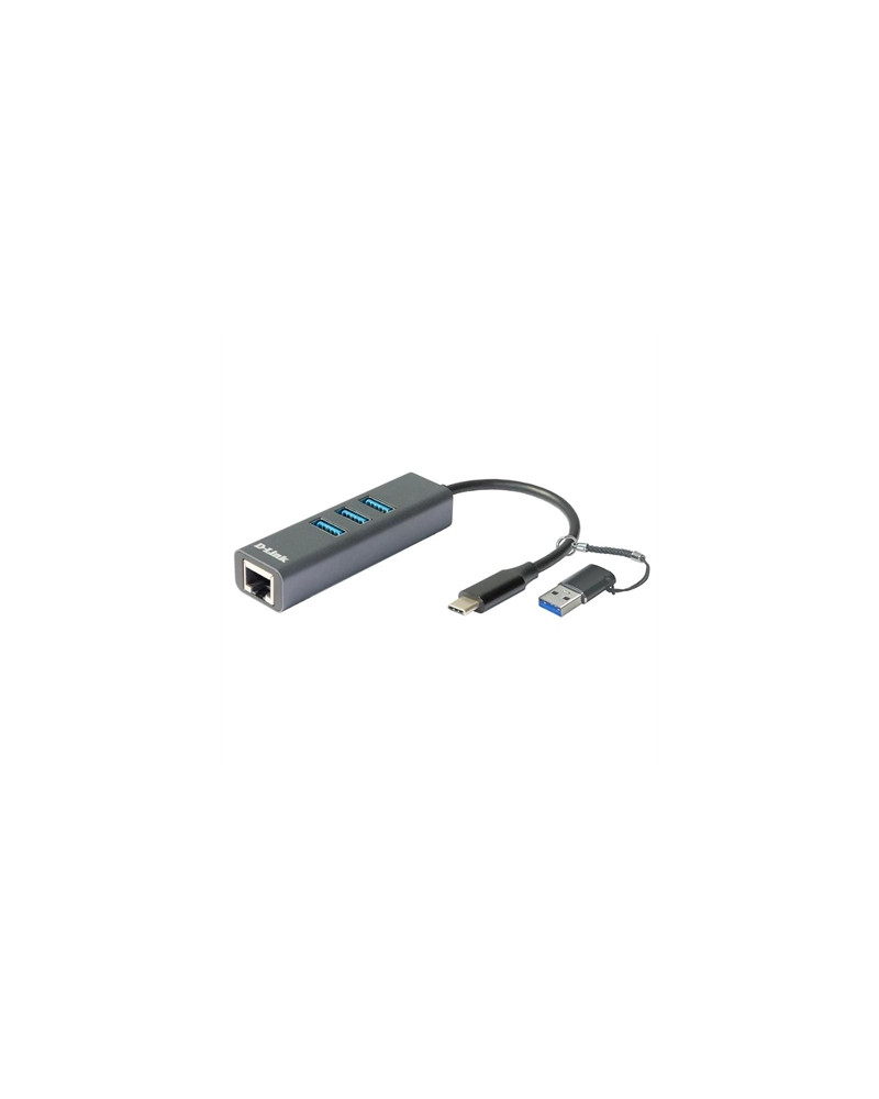 D-Link DUB-2332 USB-C/USB GbE Adapter 3xUSB 3.0