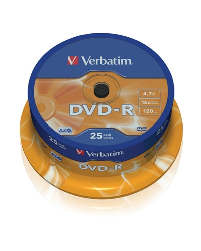 Verbatim DVD-R 4.7GB 16x Tarrina 25Uds