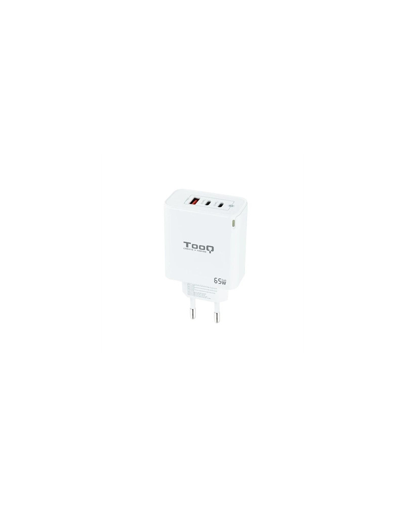 TOOQ Cargador pared GAN 2xUSB-C 1xUSB-A 45W+20W