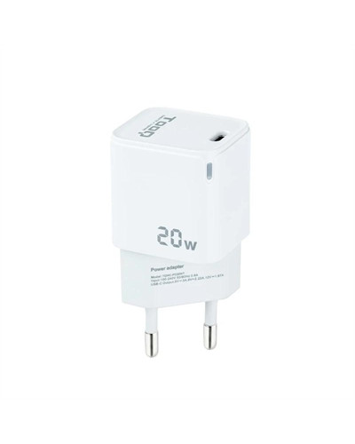 Tooq Cargador de Pared USB-C PD20W, Blanco