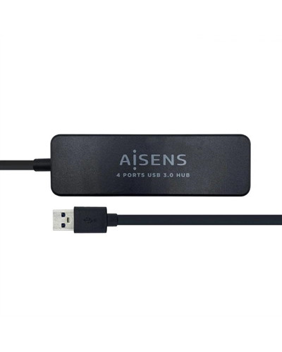 Aisens Hub USB 3.0 tipo A/M-4xtipo A/H negro 30cm