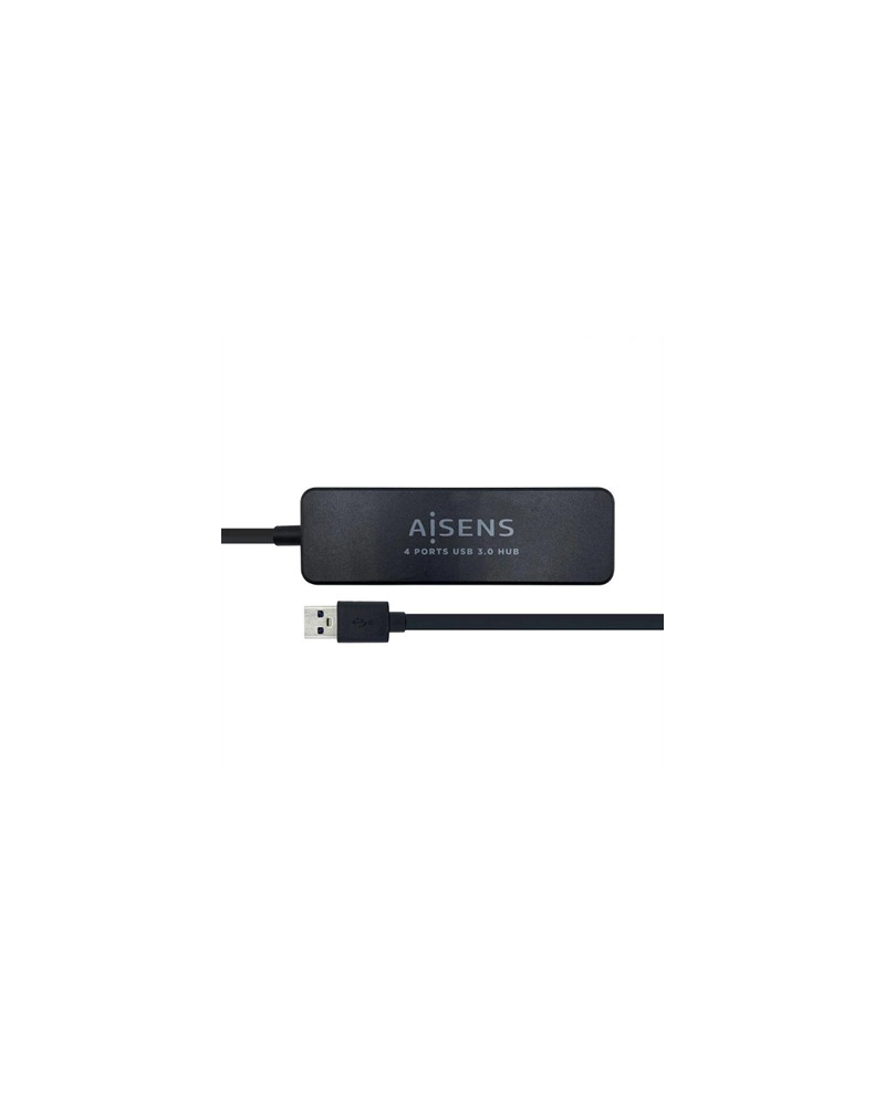 Aisens Hub USB 3.0 tipo A/M-4xtipo A/H negro 30cm