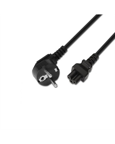 Aisens Alimentación Trébol CEE7/M-C5/H negro 1.5m
