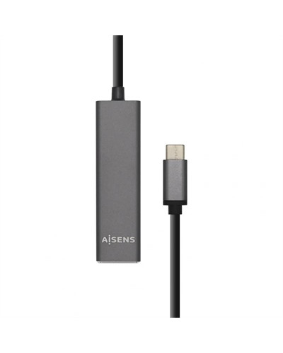 Aisens Hub USB 3.1 USB-C/M-4xTipo A/H gris, 15cm