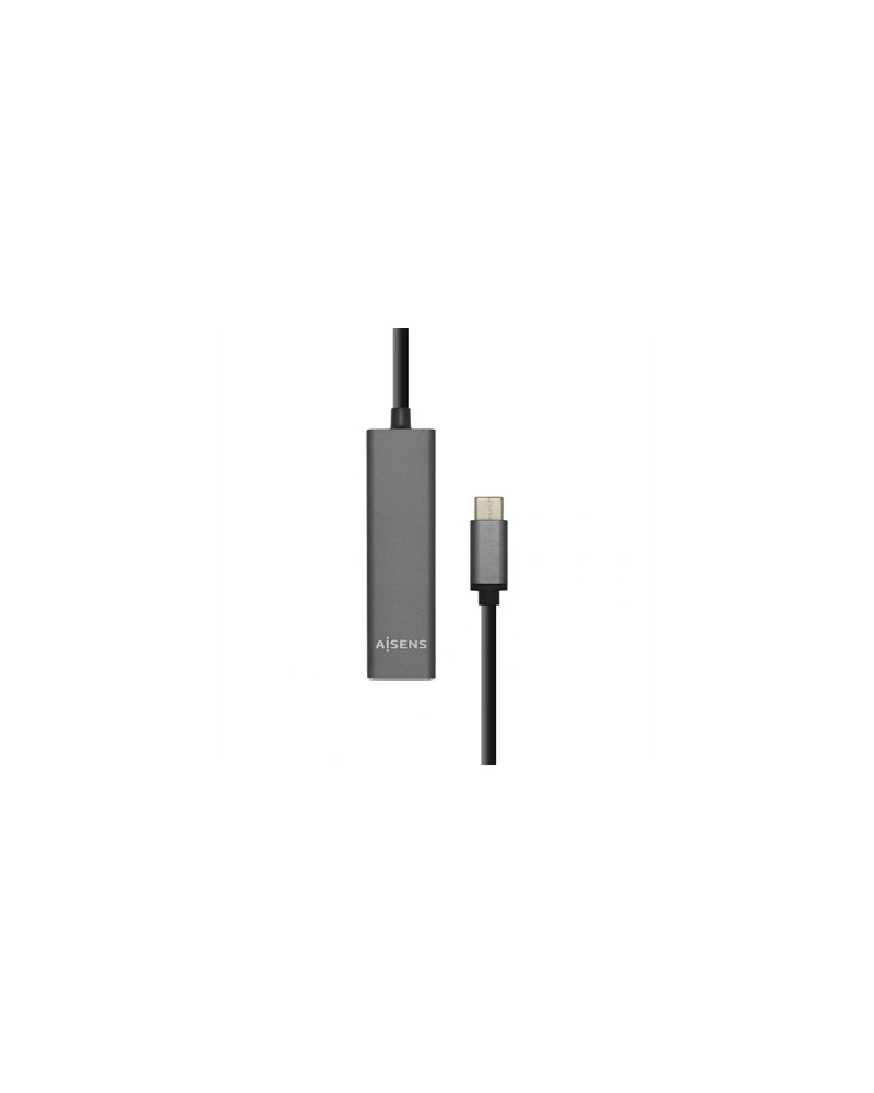 Aisens Hub USB 3.1 USB-C/M-4xTipo A/H gris, 15cm