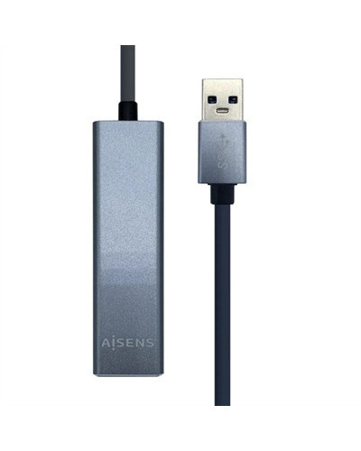 Aisens Conversor USB 3.0 Ethernet + 3 usb3.0 gris