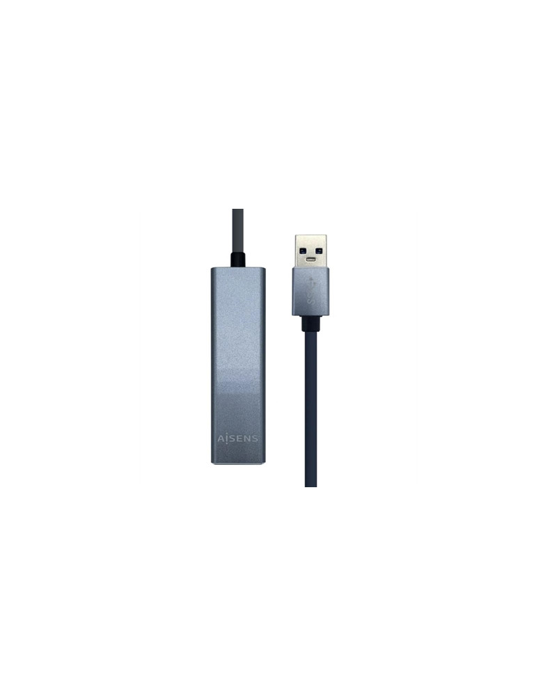 Aisens Conversor USB 3.0 Ethernet + 3 usb3.0 gris