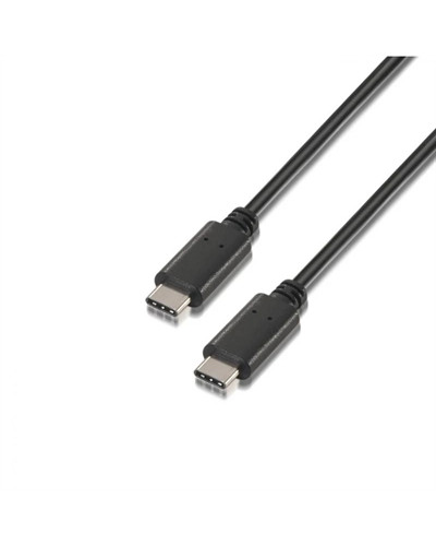 Aisens Cable USB 2.0 3A tipo C/M-C/M negro 1.0m