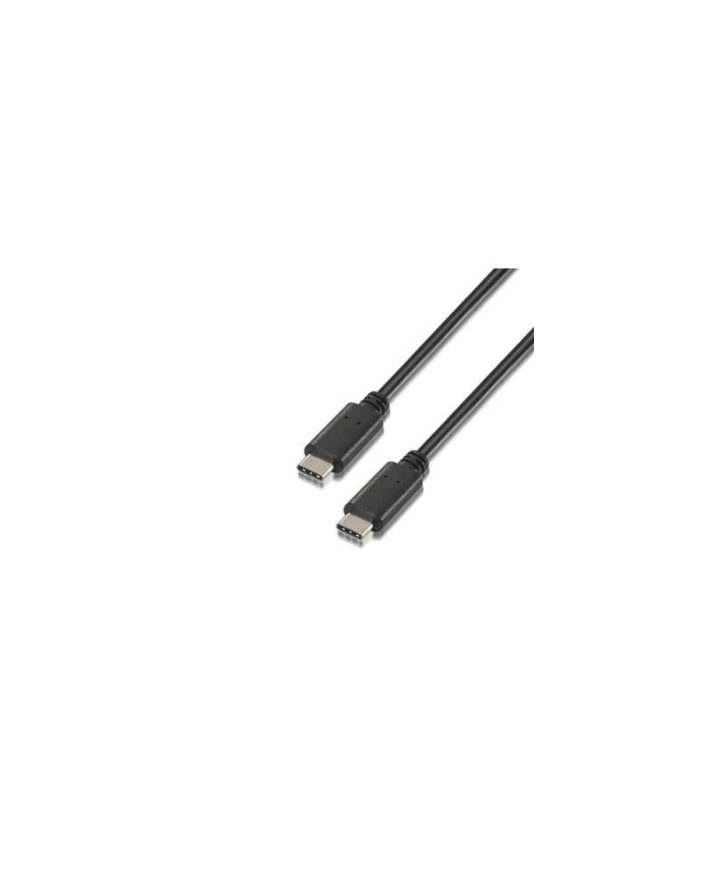 Aisens Cable USB 2.0 3A tipo C/M-C/M negro 1.0m
