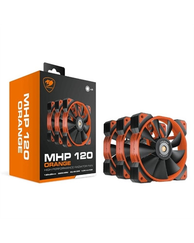 Cougar Ventilador Mhp 120 Orange Pack 3