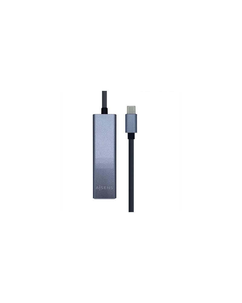 Aisens Conversor USB 3.1 Ethernet + 3 USB3.0 gris