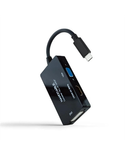 Nanocable Conversor USB-C a HDMI/DVI/VGA 20 cm