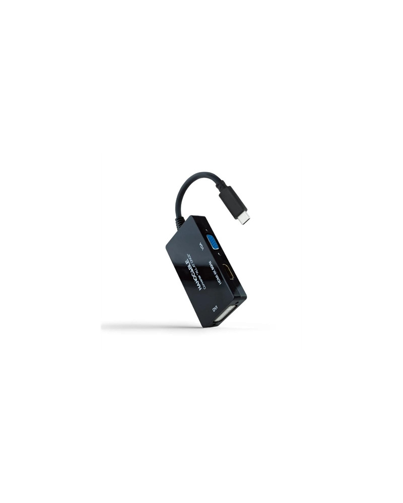 Nanocable Conversor USB-C a HDMI/DVI/VGA 20 cm