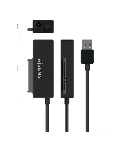 Aisens Adaptador SATA a USB-A 3.0 Discos 2.5/3.5