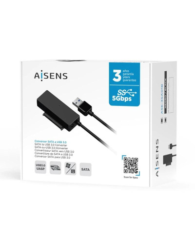 Aisens Adaptador SATA a USB-A 3.0 Discos 2.5/3.5