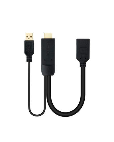Nanocable Conversor HDMI/M a DP/H Negro 20 cm