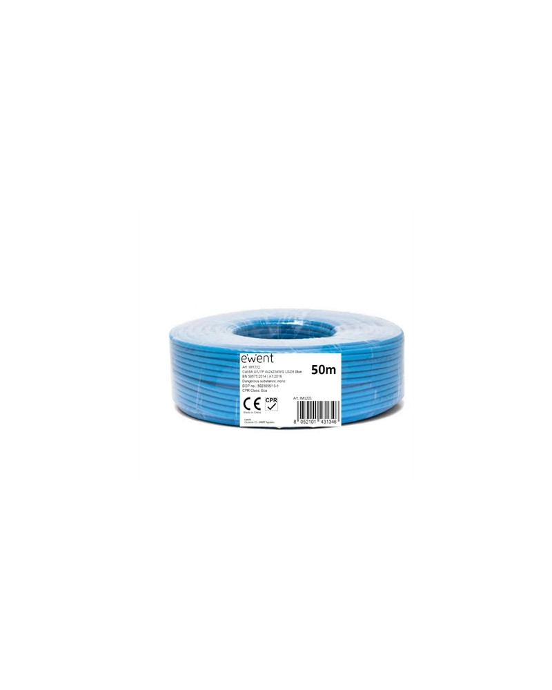 Ewent Bobina Cable Red CAT6A U/UTP,LSZH,50m