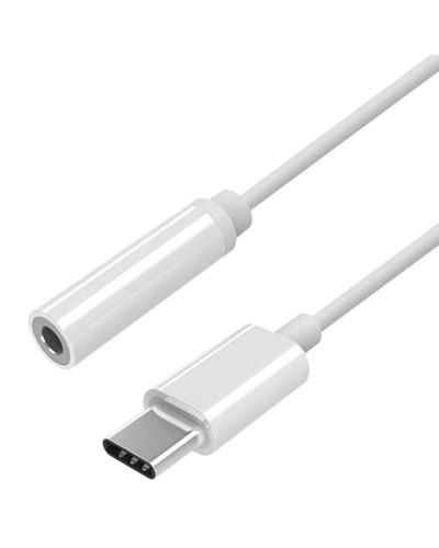 Aisens Conversor USB C-M Jack 3.5-H Blanco 15Cm