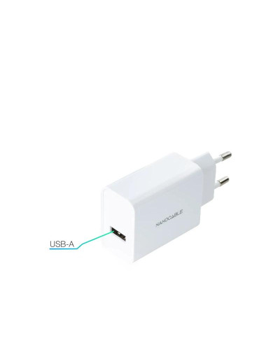 Nanocable Cargador 1 x USB 5V-2.1A Blanco