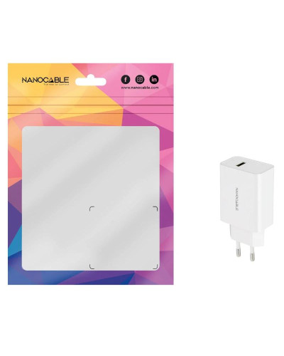 Nanocable Cargador 1 x USB 5V-2.1A Blanco