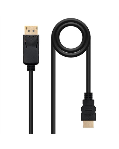Nanocable Cable Conversor DP a HDMI Negro 10m