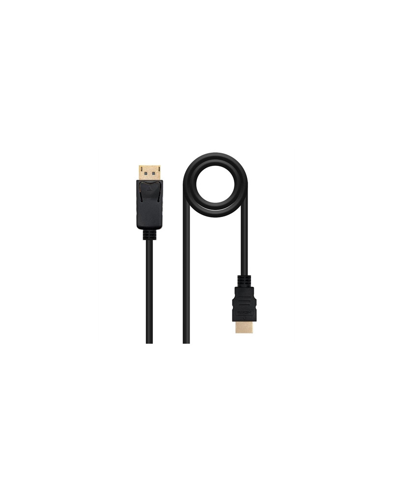 Nanocable Cable Conversor DP a HDMI Negro 10m