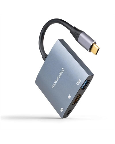Nanocable Conversor USB-C a HDMI/USB3.0/PD 15 cm