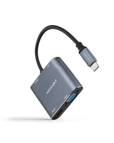 Nanocable Converosr USB-C a HDMI/VGA/USB3.0/PD