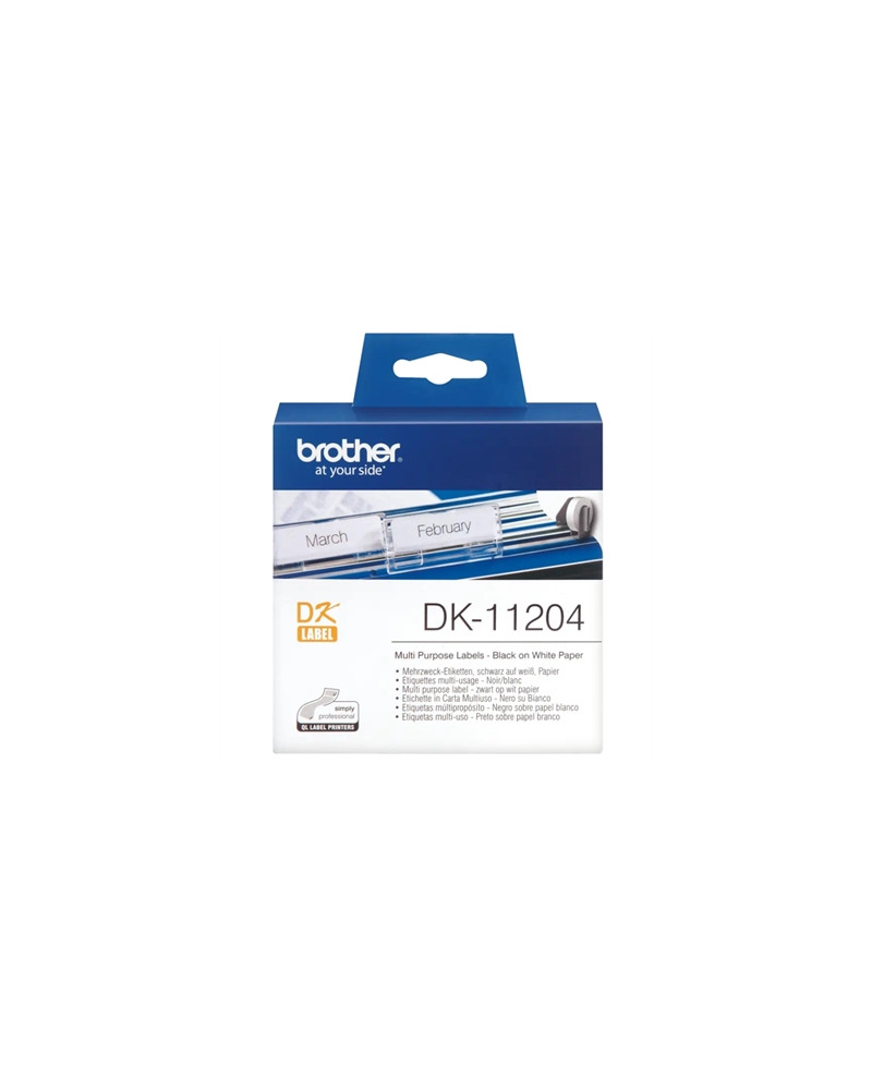 Brother Etiquetas DK11204 Multiuso 17x54 mm 400 ud