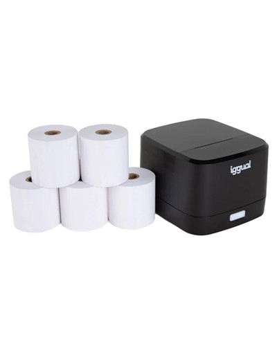 iggual Kit impresora térmica TP EASY 58 + 5 rollos