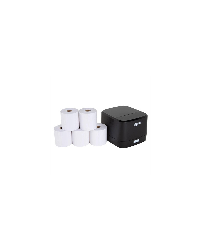 iggual Kit impresora térmica TP EASY 58 + 5 rollos