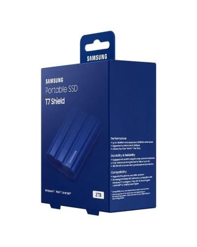 Samsung T7 Shield SSD Externo 2TB NVMe USB3.2 Azul