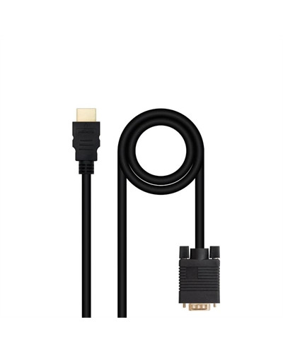 Nanocable Conversor HDMI a VGA M-M, 1.8 m Negro